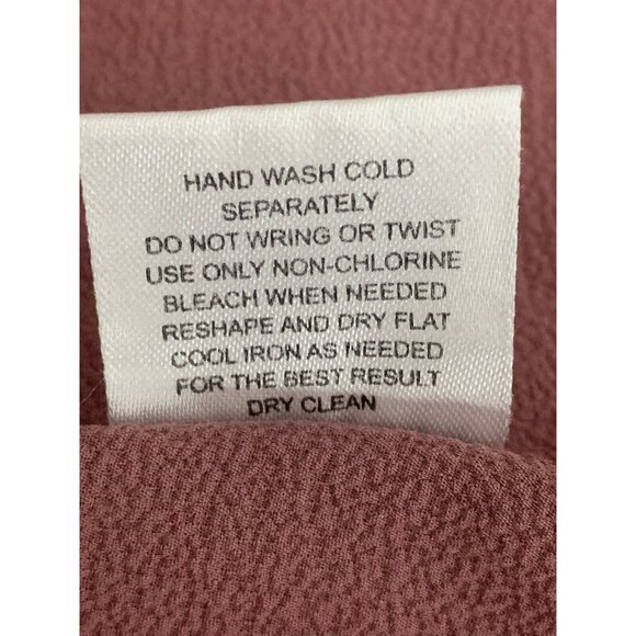 Olive & Oak Womens Mauve Short Sleeve Keyhole Blouse Size M - Picture 9 of 9